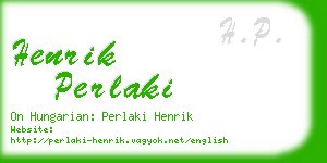 henrik perlaki business card